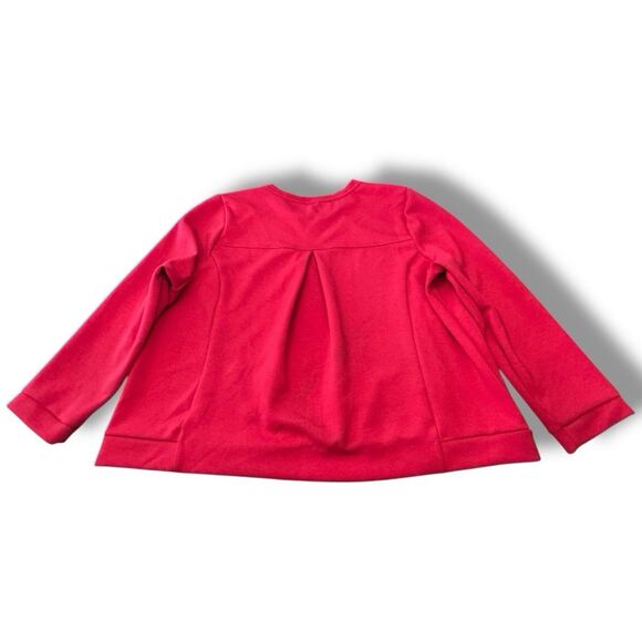T By Talbots Pleated Back Modern Scuba Pullover Red Crewneck Women’s Size 3X - Picture 2 of 7